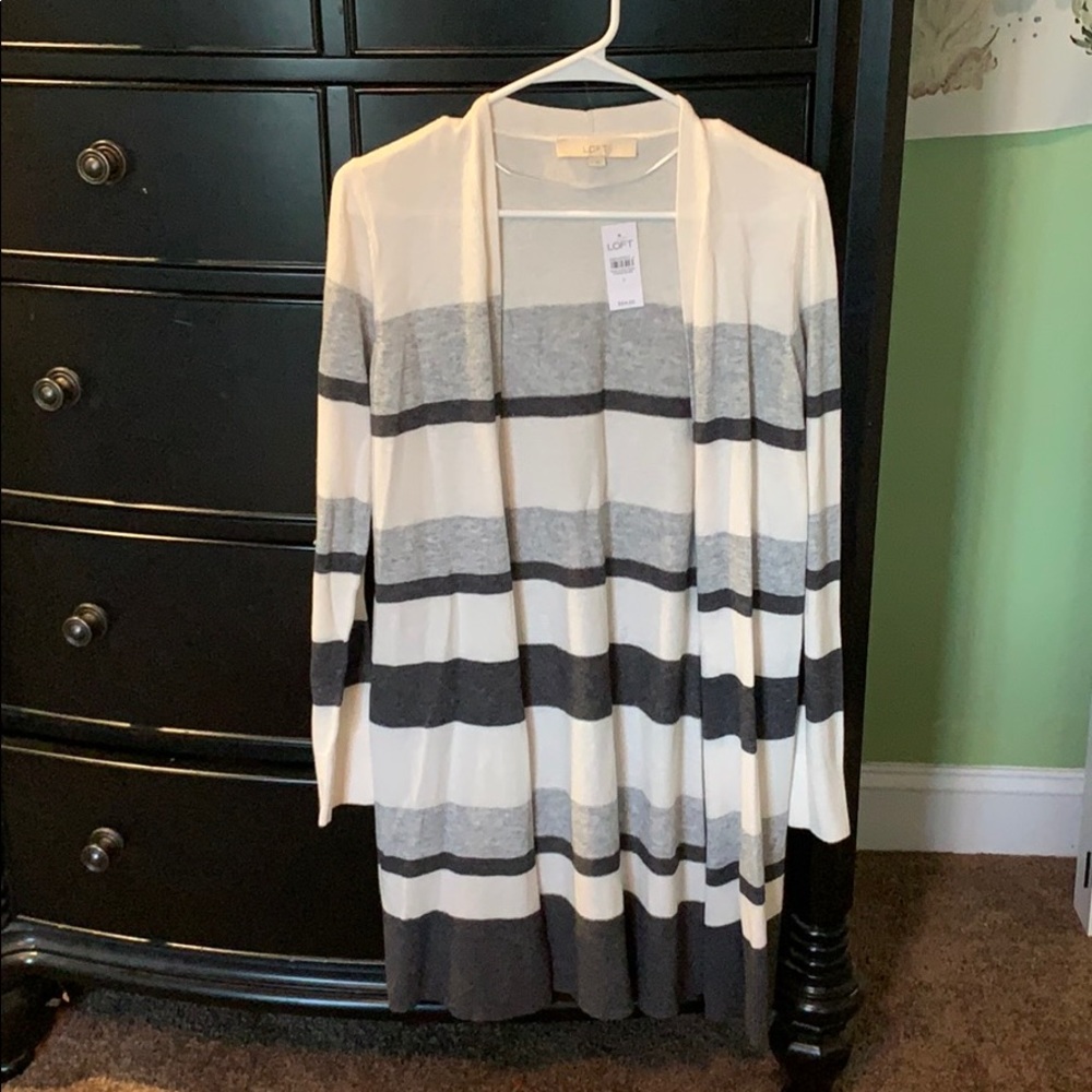 NWT Loft Striped Cardigan (size small)